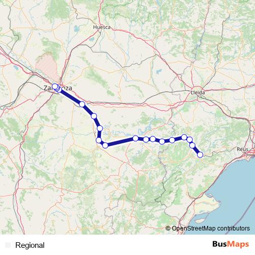 Regional rail Line Map