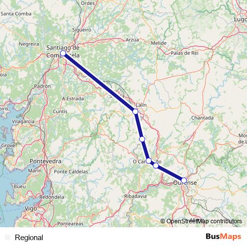 Regional rail Line Map