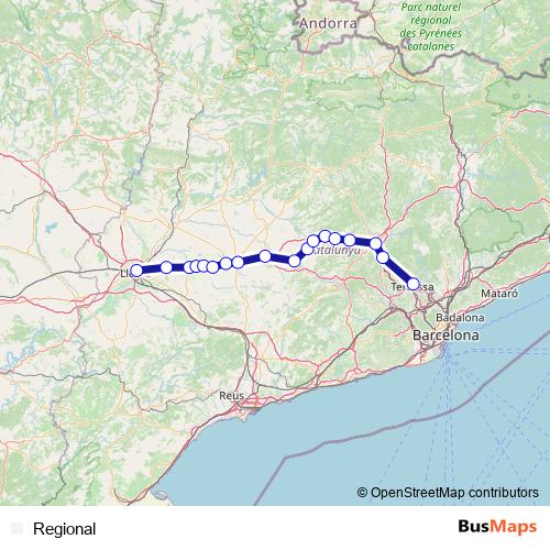 Regional rail Line Map