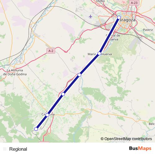 Regional rail Line Map