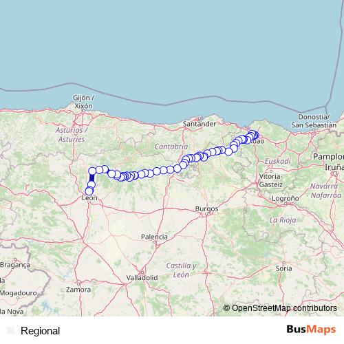 Regional rail Line Map