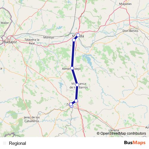 Regional rail Line Map