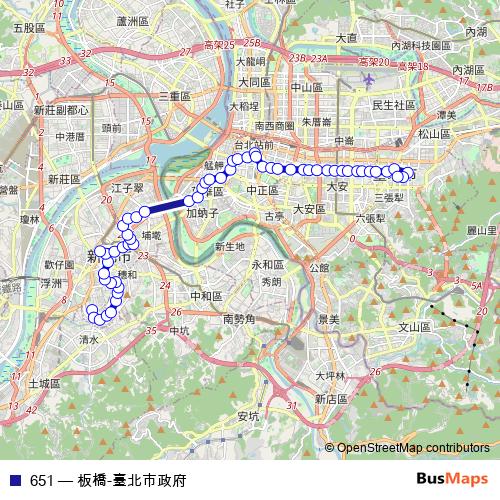 651 bus Line Map
