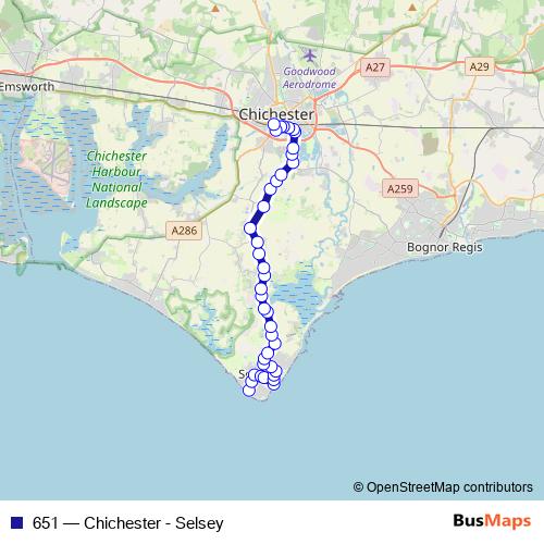 651 bus Line Map