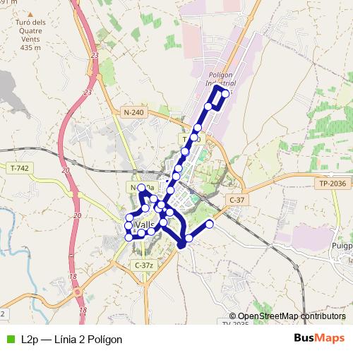 L2p bus Line Map