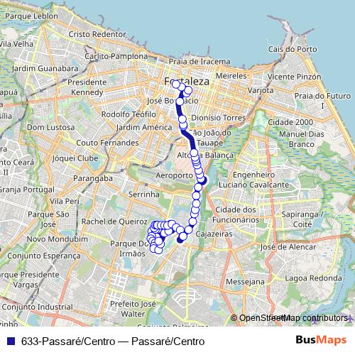 633-Passaré/Centro bus Line Map