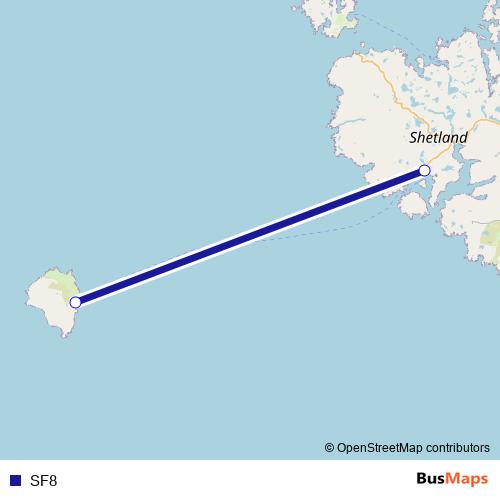 SF8 ferry Line Map