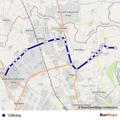129lstlup bus Line Map