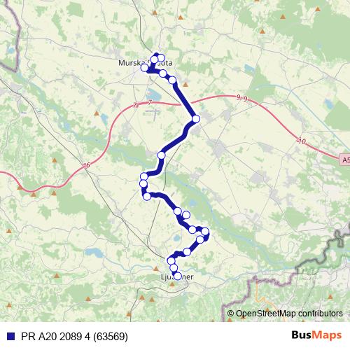 PR A20 2089 4 (63569) bus Line Map