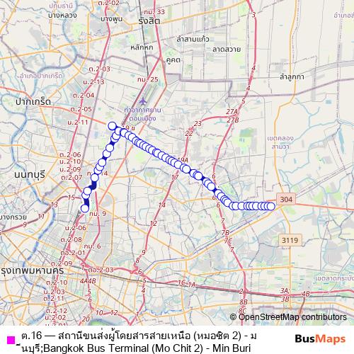 ต.16 bus Line Map