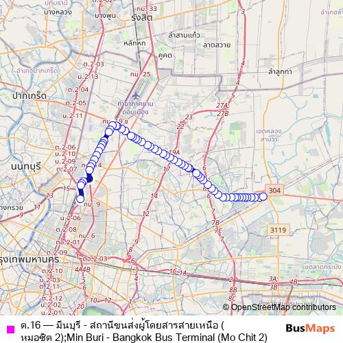ต.16 bus Line Map
