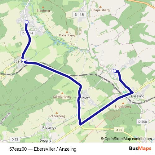 57eaz00 bus Line Map