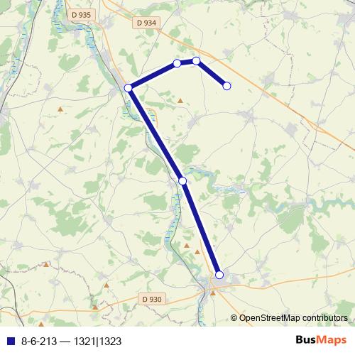 8-6-213 bus Line Map