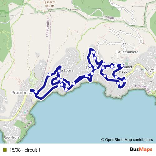 15/08 - circuit 1 bus Line Map