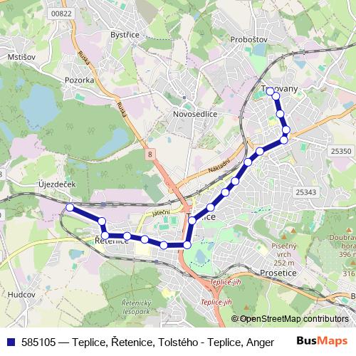 585105 trolleybus Line Map