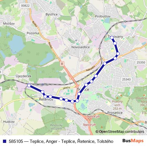585105 trolleybus Line Map