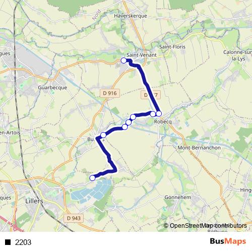 2203 bus Line Map