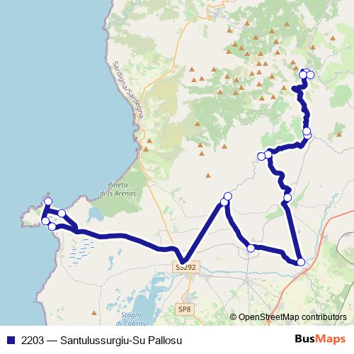 2203 bus Line Map