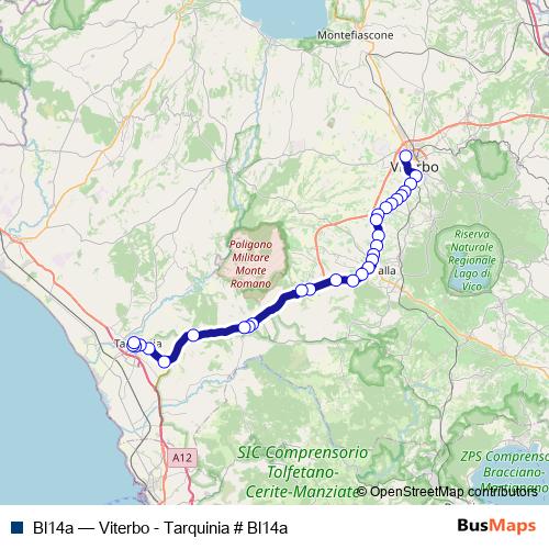 Bl14a bus Line Map