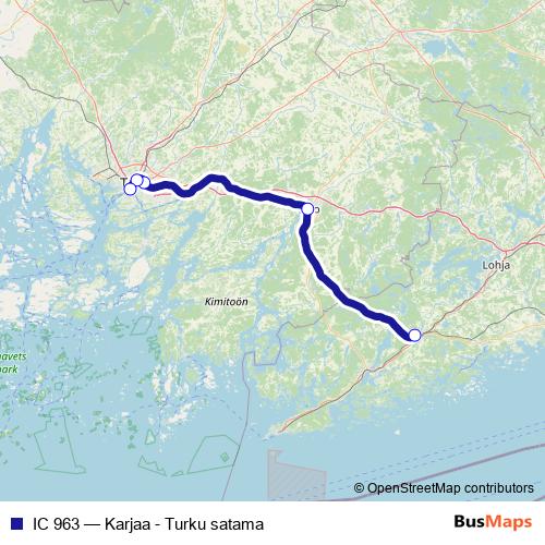 IC 963 rail Line Map