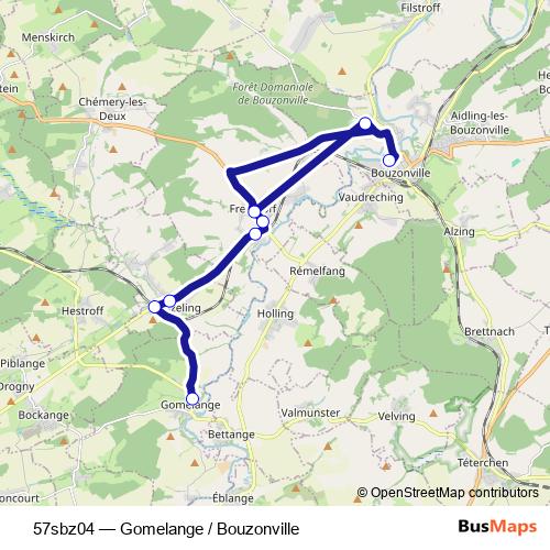 57sbz04 bus Line Map