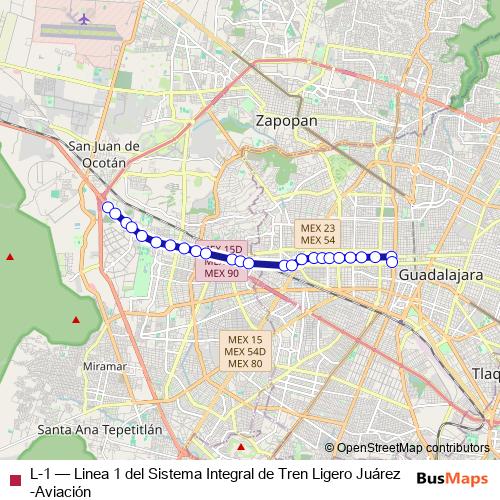 L-1 bus Line Map