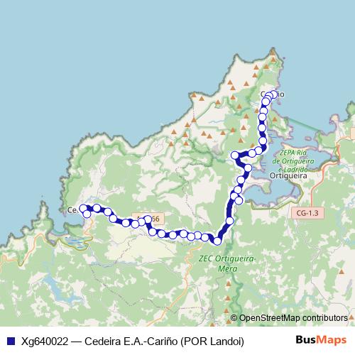 Xg640022 bus Line Map