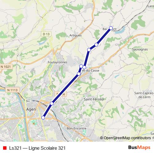 Ls321 bus Line Map