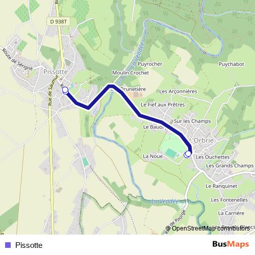 Pissotte bus Line Map