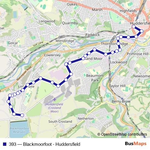 393 bus Line Map
