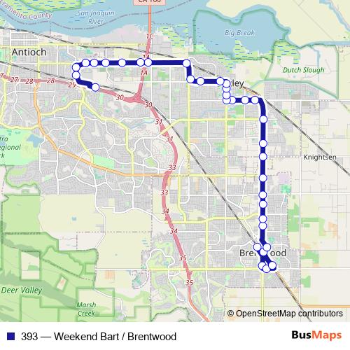 393 bus Line Map