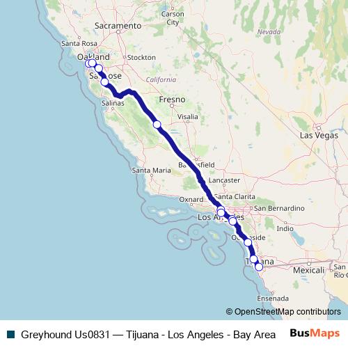 Greyhound Us0831 bus Line Map