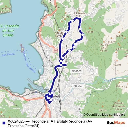 Xg624023 bus Line Map