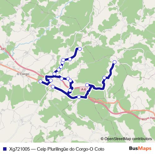 Xg721005 bus Line Map