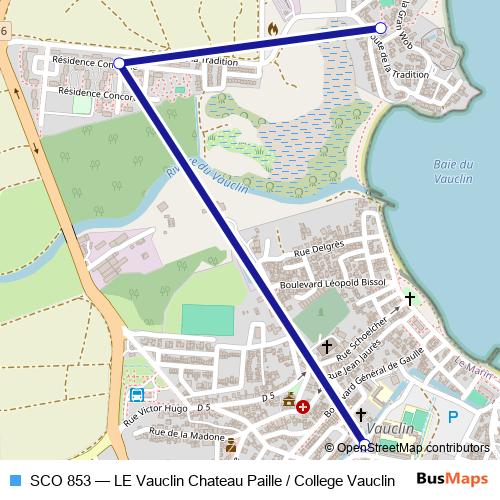 SCO 853 bus Line Map