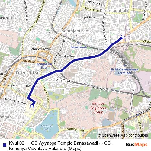 Kvul-02 bus Line Map