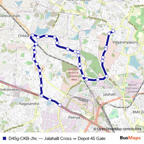 D45g-CKB-Jhc bus Line Map