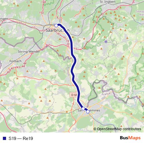 S19 rail Line Map
