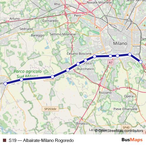 S19 rail Line Map