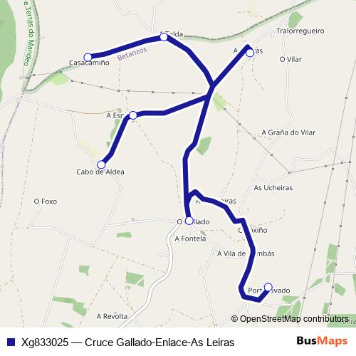 Xg833025 bus Line Map