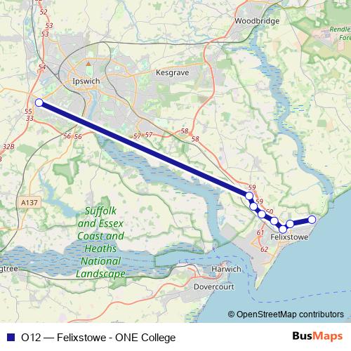 O12 bus Line Map