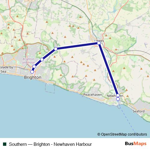 Southern rail Line Map