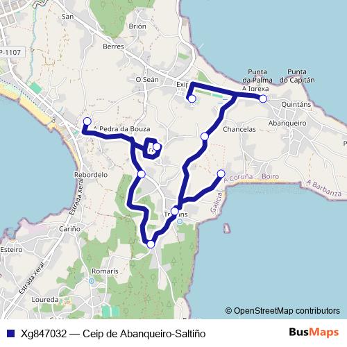 Xg847032 bus Line Map