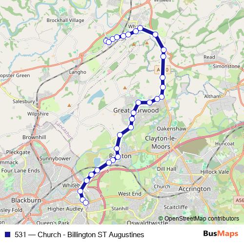 531 bus Line Map