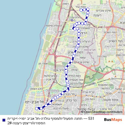 531 bus Line Map