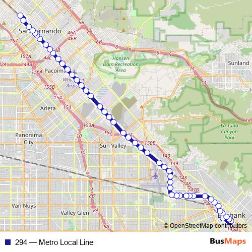 294 bus Line Map