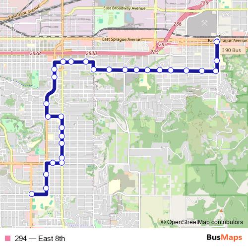 294 bus Line Map