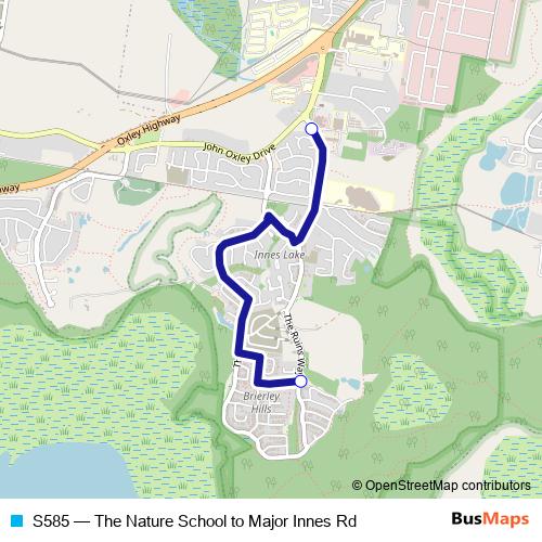 S585 bus Line Map