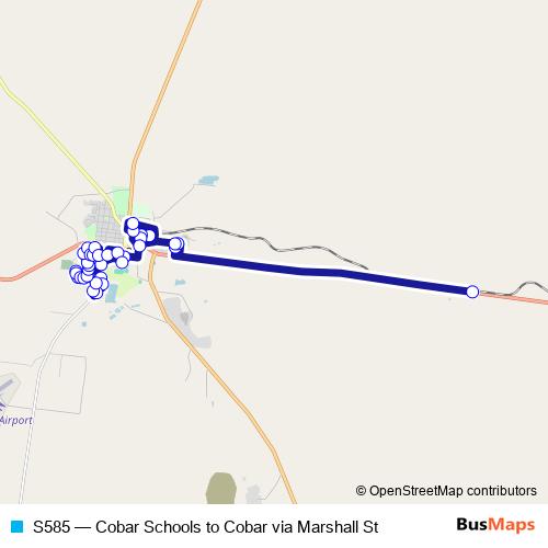 S585 bus Line Map