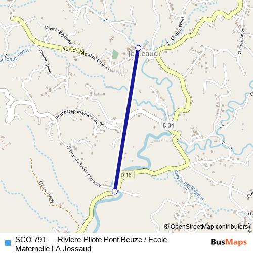 SCO 791 bus Line Map